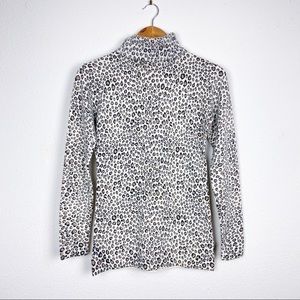 Obermeyer Leopard Print Turtleneck Wool Blend